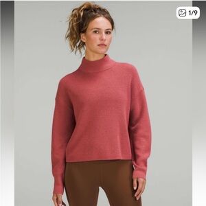 Lululemon Ribbed Knit merino wool Sweater in Pink 6
